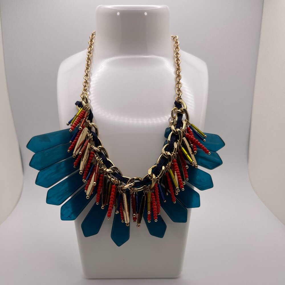 Bar Fringe Necklace and Earring Set